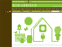 Tablet Screenshot of eco-logisch.de